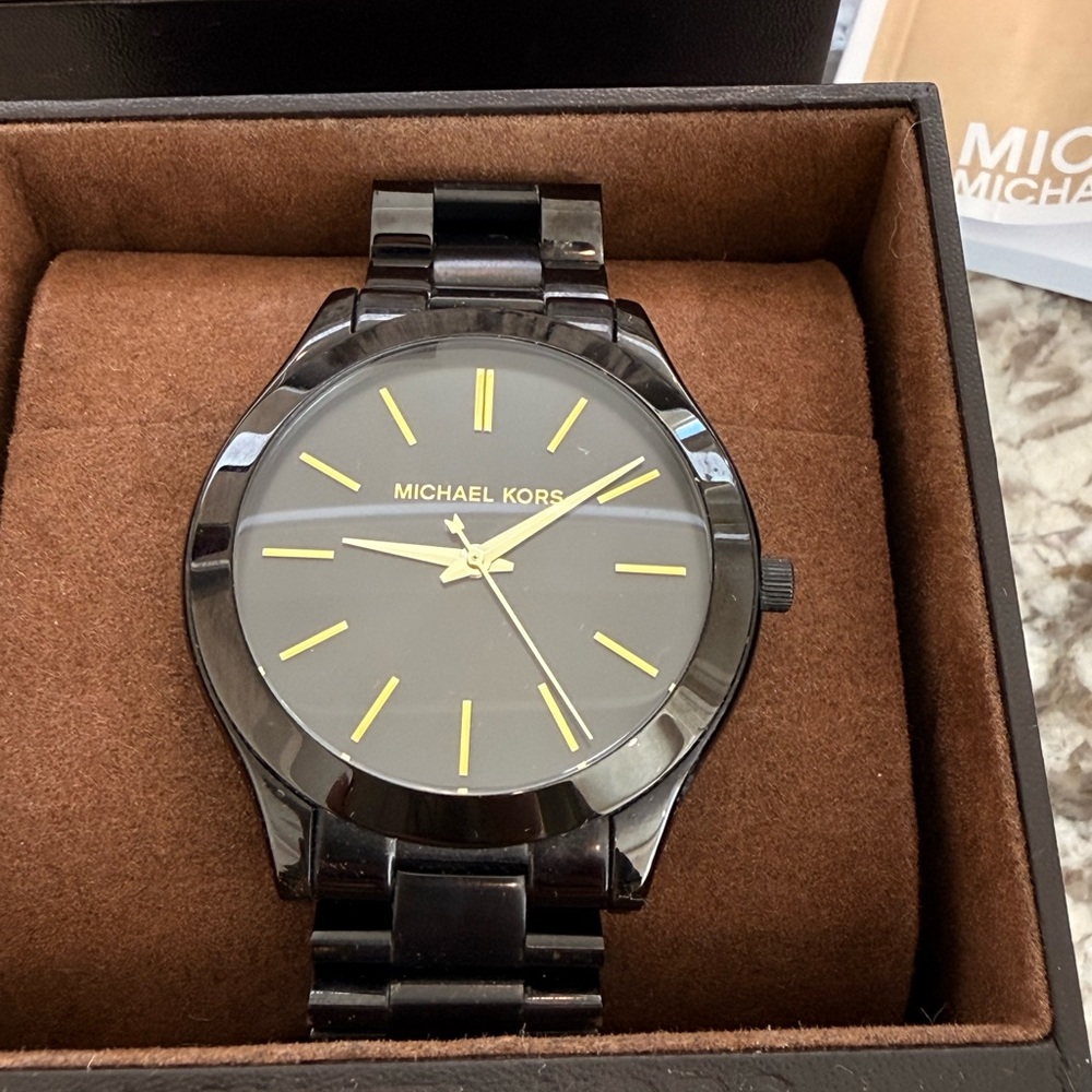 Women’s Michael Kors Black Watch with Gold Accents